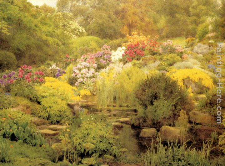 A Watergarden painting - George Marks A Watergarden art painting
